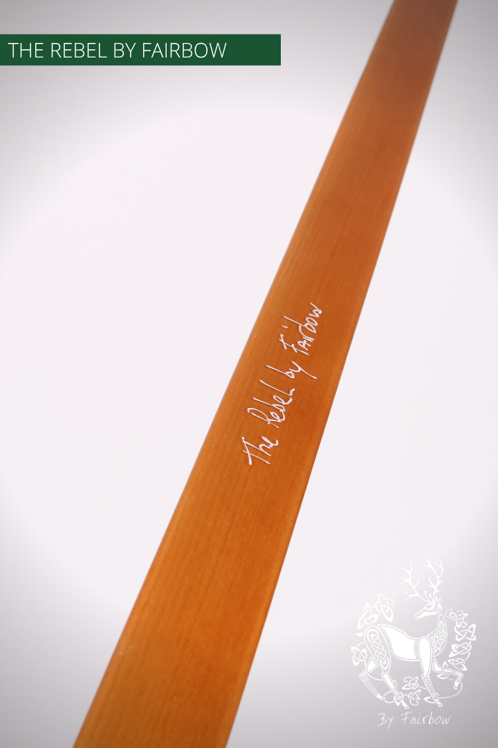 THE REBEL BOW 60@28 CLEAR GLASS, YEW RISER, BAMBOO CORES