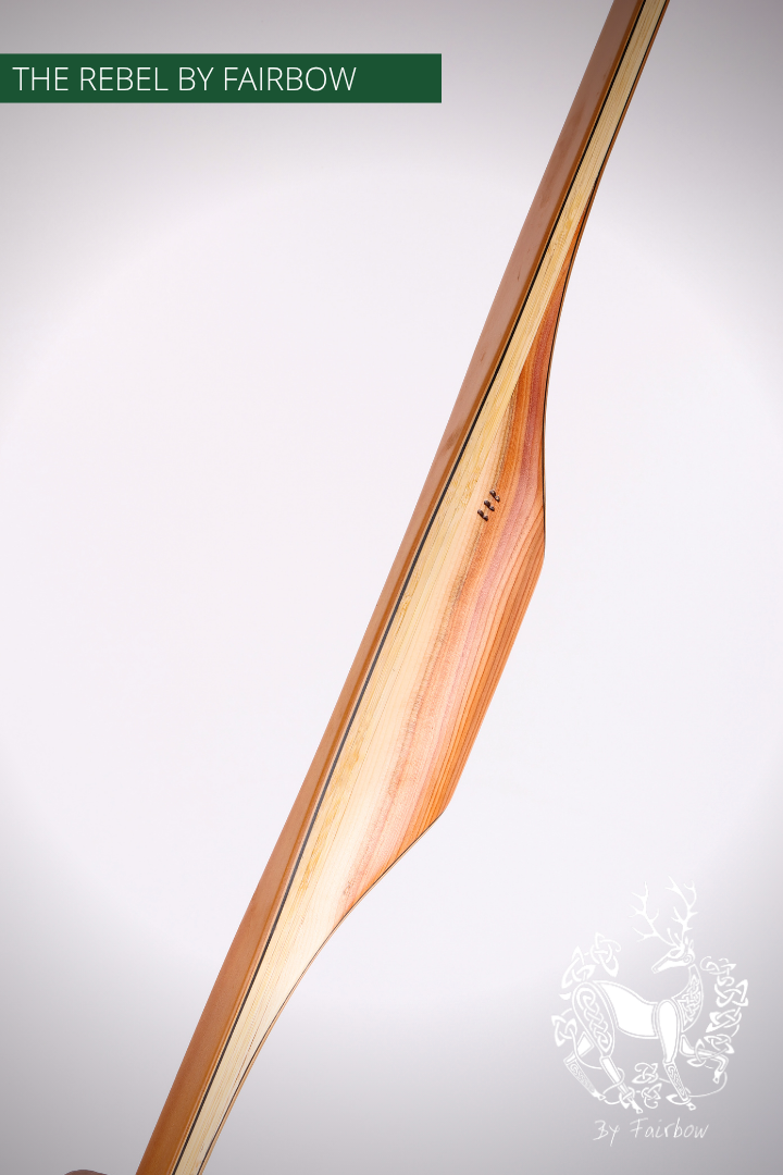 THE REBEL BOW 60@28 CLEAR GLASS, YEW RISER, BAMBOO CORES