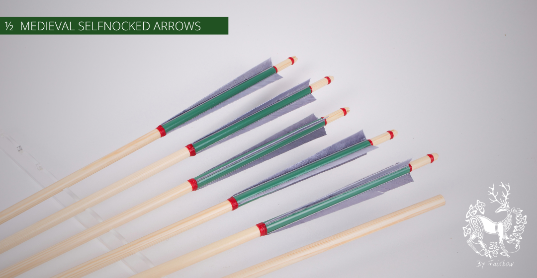 MEDIEVAL ARROWS SELFNOCKED 3/8 NORTHERN PINE IN STOCK-Arrow-FAIRBOW-1 pcs-Fairbow