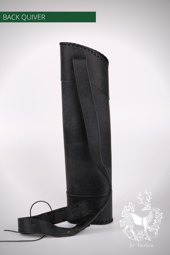 BLACK BACK QUIVER WITH ADJUSTABLE BELT-Quiver-Fairbow-Fairbow