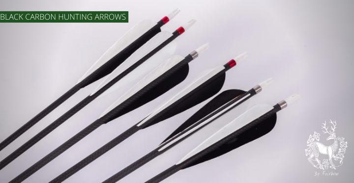 BLACK HUNTER CARBON HUNTING ARROWS SET OF 6-Arrow-fairbow-250-Fairbow