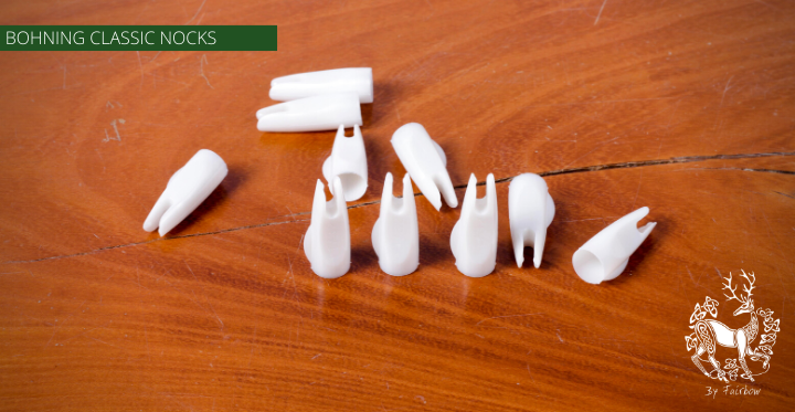 BOHNING PLASTIC NOCKS 5/16 , 11/32 MULTIPLE COLOURS AVAILABLE-Nock-Bohning-Black-5/16-Fairbow