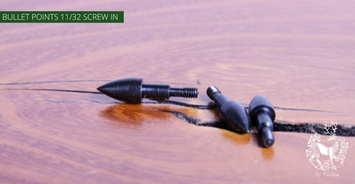 COMBO BULLET POINT FOR INSERTS 11/32 PER DOZEN-arrow point-Fairbow-100 grain and black-Fairbow