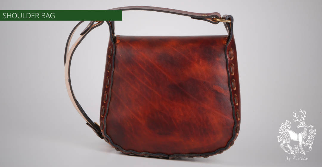 HANDCARVED LEATHER BAG WITH CELTIC DESIGN (the beekeeper)-Bag-Fairbow-Fairbow