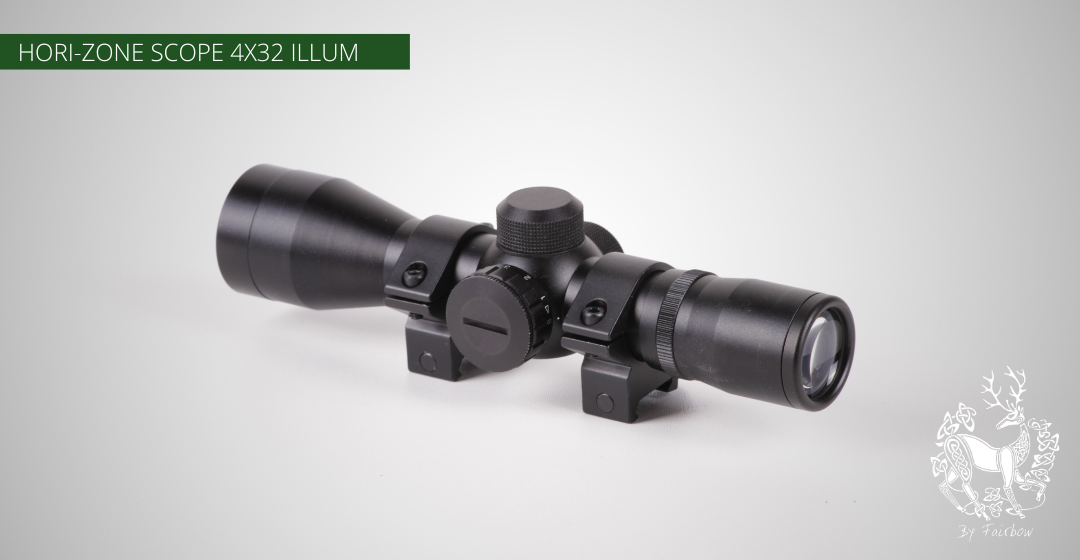 HORI-ZONE SCOPE 4 X 32 RETICLE ILLUMINATED-survival gear-STEAMBOW-Fairbow