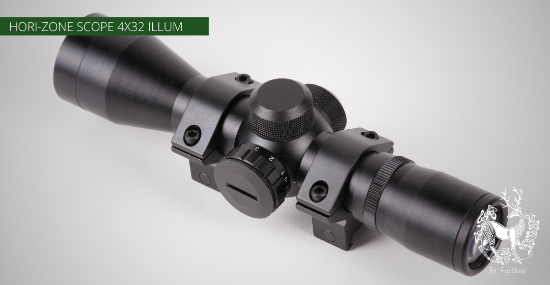 HORI-ZONE SCOPE 4 X 32 RETICLE ILLUMINATED-survival gear-STEAMBOW-Fairbow
