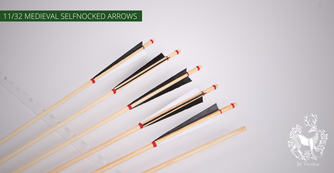 MEDIEVAL ARROWS SELFNOCKED 11/32 NORTHERN PINE IN STOCK-Arrow-FAIRBOW-1 pcs-Fairbow