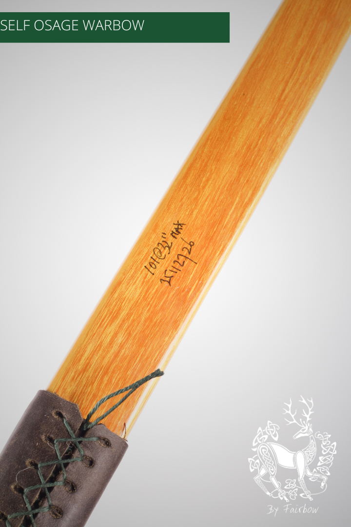 OSAGE SELFBOW,ENGLISH LONGBOW 74 INCH NTN, 101 LBS-Bow-Fairbow-Fairbow