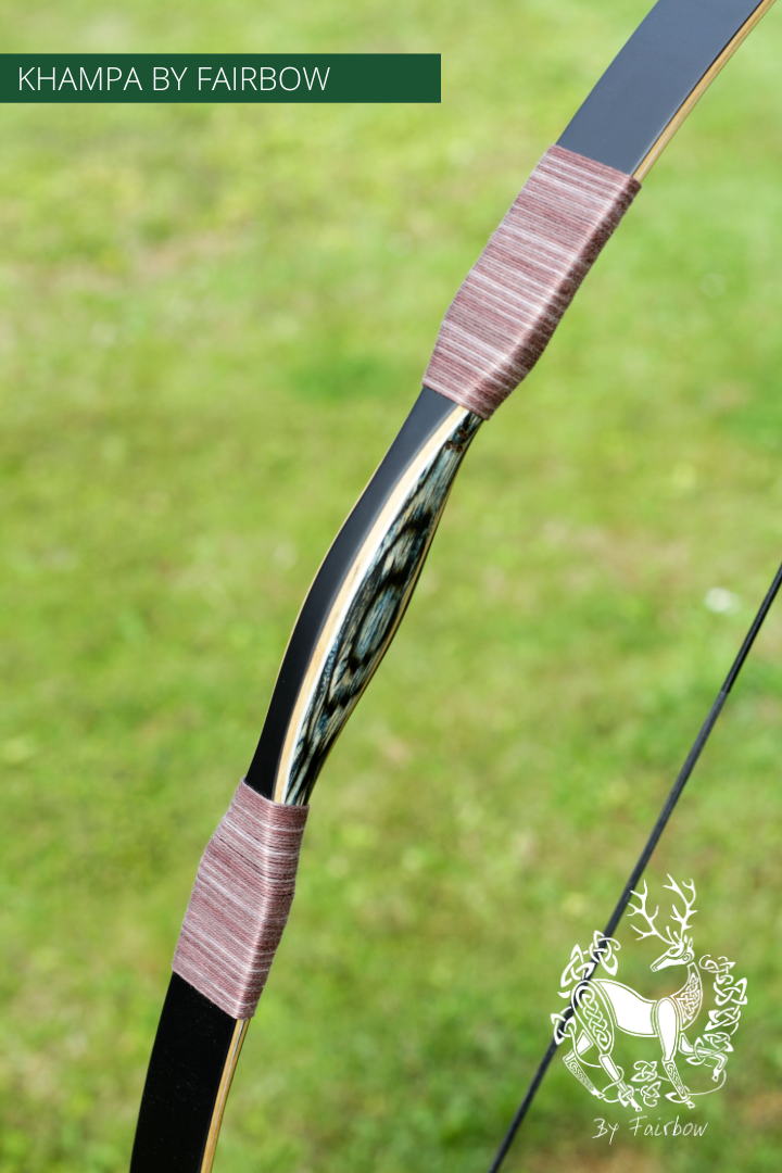 THE BLACK KHAMPA BOW BY FAIRBOW SAND BROWN 60 LBS @ 28 INCH 75 @ 32 INCH-Bow-Fairbow-Fairbow