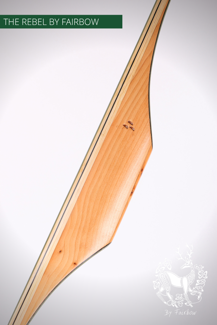 THE REBEL BOW 41@28 GREEN GLASS, YEW RISER, BAMBOO CORES-Bow-Fairbow-Fairbow