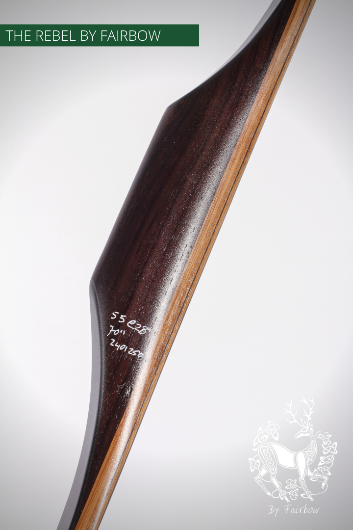 THE REBEL BOW 55@28 RH , ROSEWOOD AND BLACK GLASS-Bow-Fairbow-Fairbow