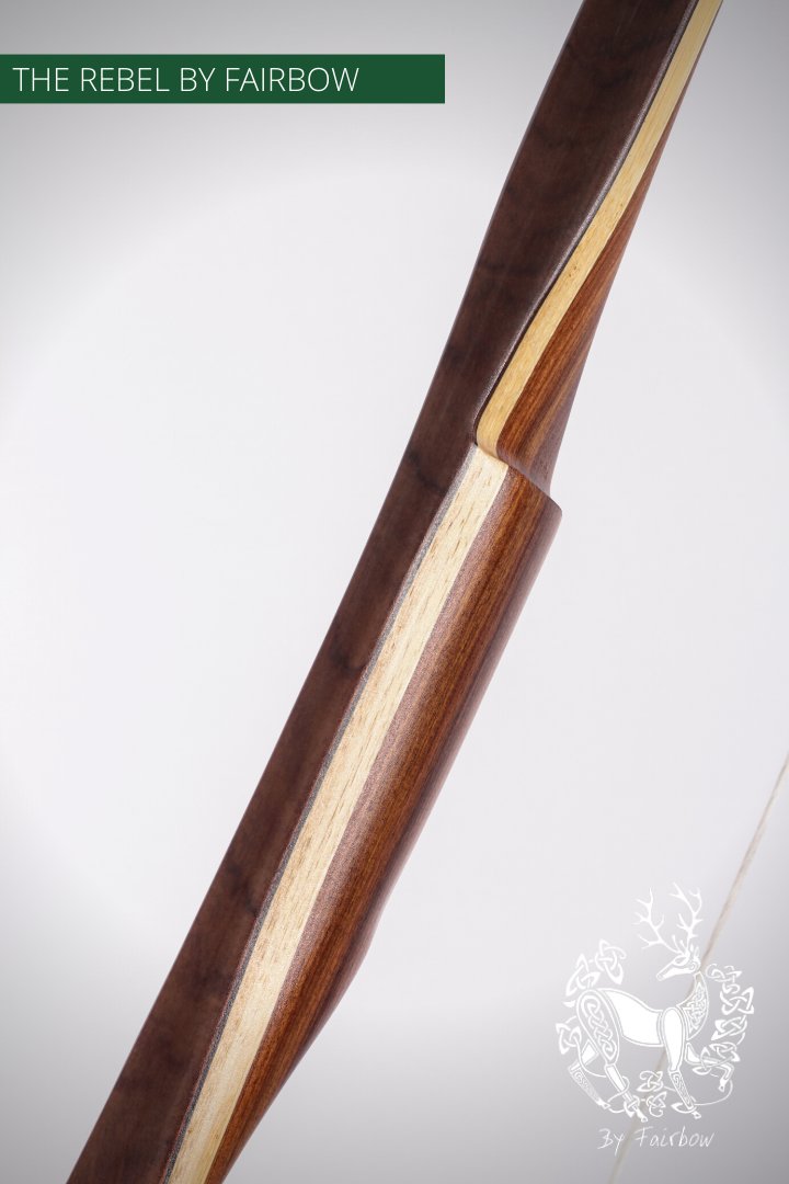 THE REBEL BOW 73@28 CLEAR GLASS, TIGERWOOD, BAMBOO AND ETIMOE VENEER-Bow-Fairbow-Fairbow