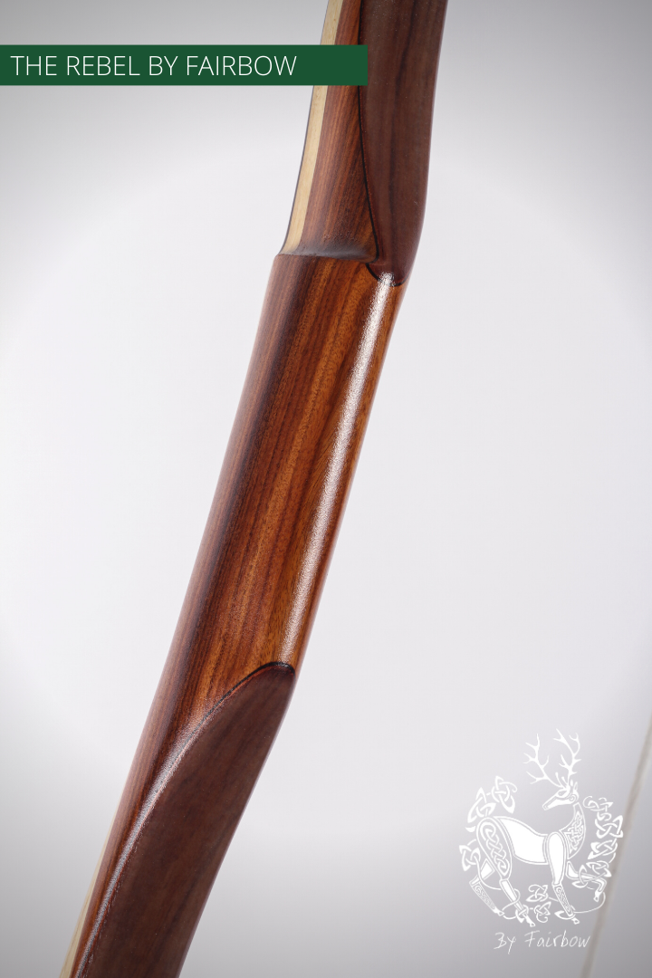 THE REBEL BOW 73@28 CLEAR GLASS, TIGERWOOD, BAMBOO AND ETIMOE VENEER-Bow-Fairbow-Fairbow