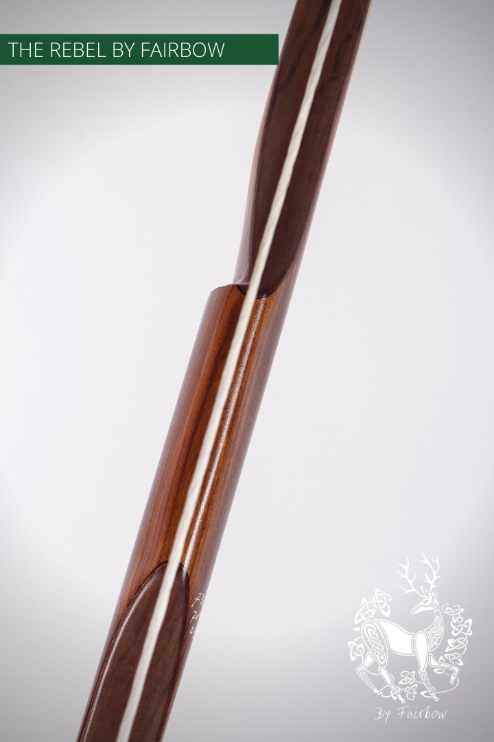 THE REBEL BOW 73@28 CLEAR GLASS, TIGERWOOD, BAMBOO AND ETIMOE VENEER-Bow-Fairbow-Fairbow
