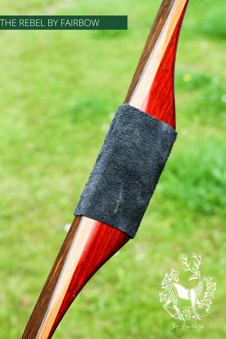 THE REBEL BOW WITH SMOKED PADOUK 41@28 RED GLASS AND PADOUK LH-Bow-Fairbow-Fairbow