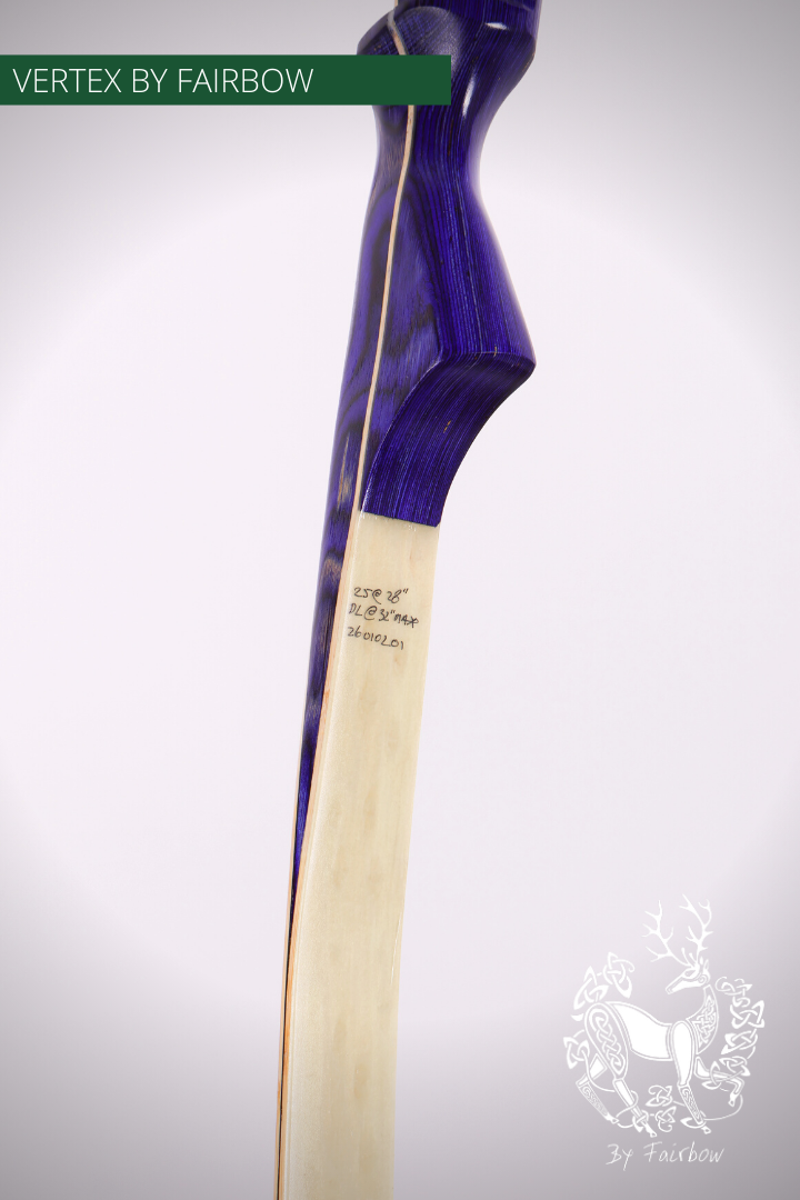 THE VERTEX BOW 68" CLEAR BACKING OVER BIRDSEYE MAPLE 25 LBS @ 28 INCH RH-Bow-Fairbow-Fairbow