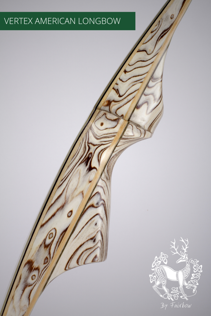 THE VERTEX BOW 68" CLEAR BACKING OVER BIRDSEYE MAPLE 44 LBS @ 28 INCH RH-Bow-Fairbow-Fairbow