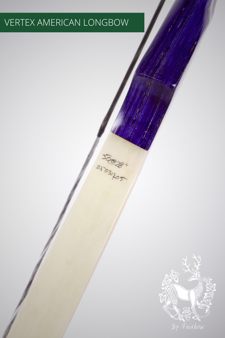 THE VERTEX BOW 68" CLEAR BACKING OVER BIRDSEYE MAPLE 50 LBS @ 28 INCH RH-Bow-Fairbow-Fairbow