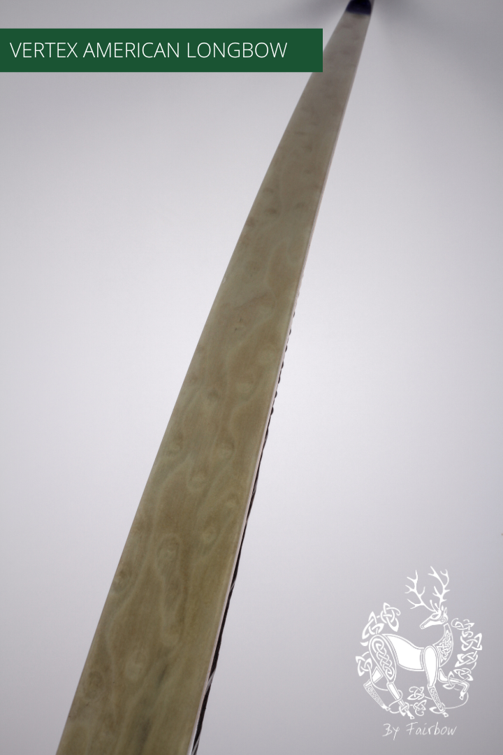 THE VERTEX BOW 68" CLEAR BACKING OVER BIRDSEYE MAPLE 50 LBS @ 28 INCH RH-Bow-Fairbow-Fairbow