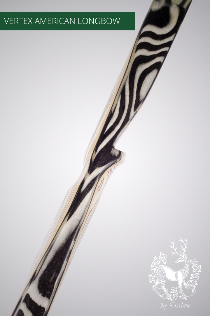 THE VERTEX BOW 68" CLEAR BACKING OVER CURLY BIRCH 46 LBS @ 28 INCH RH-Bow-Fairbow-Fairbow