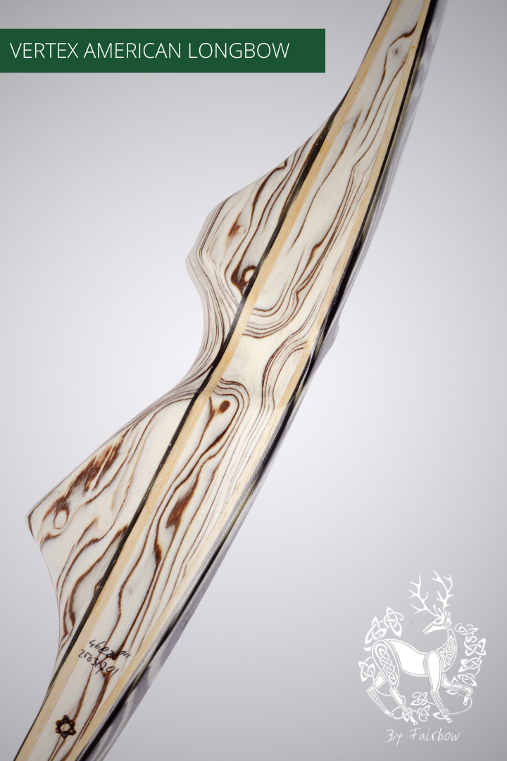 THE VERTEX BOW 68" CLEAR BACKING OVER CURLY BIRCH 46 LBS @ 28 INCH RH-Bow-Fairbow-Fairbow