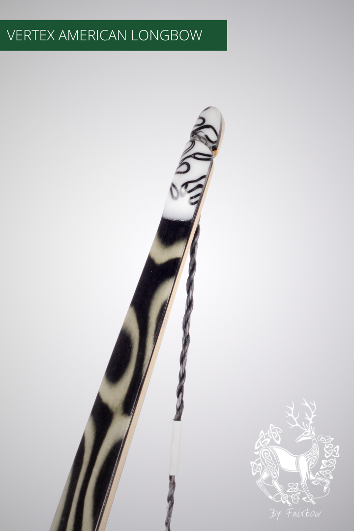 THE VERTEX BOW 68" CLEAR BACKING OVER CURLY BIRCH 46 LBS @ 28 INCH RH-Bow-Fairbow-Fairbow