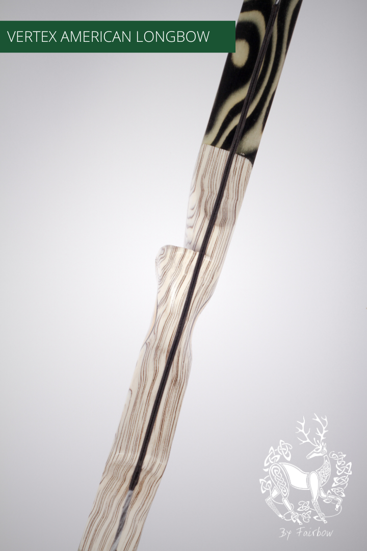 THE VERTEX BOW 68" CLEAR BACKING OVER CURLY BIRCH 46 LBS @ 28 INCH RH-Bow-Fairbow-Fairbow