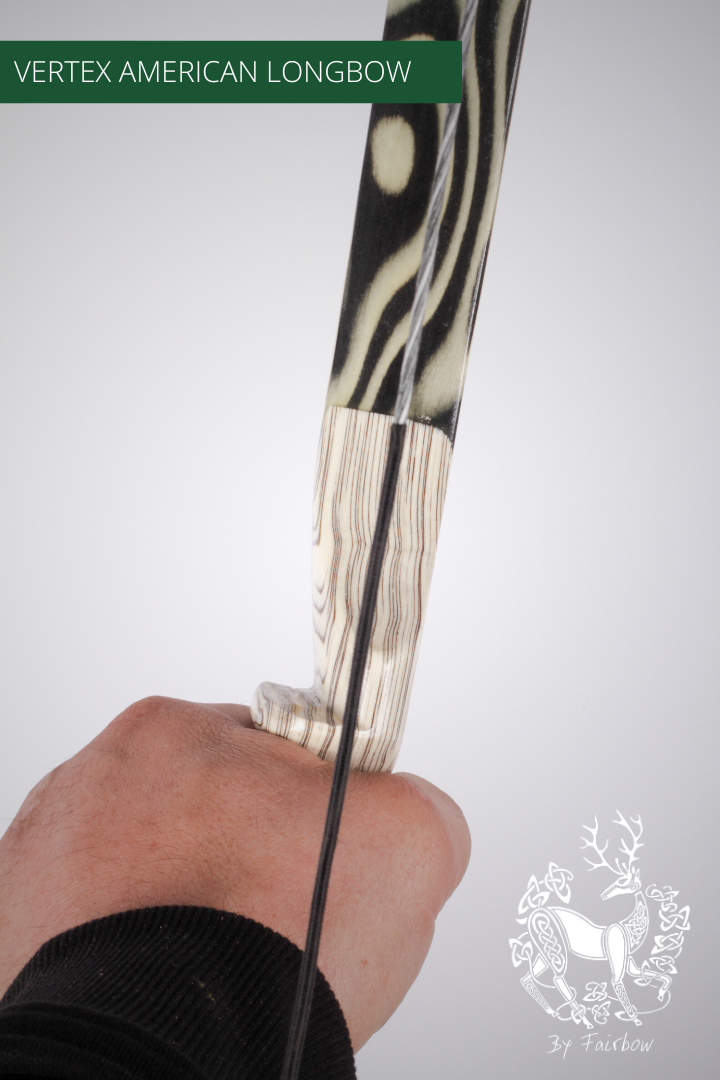 THE VERTEX BOW 68" CLEAR BACKING OVER CURLY BIRCH 46 LBS @ 28 INCH RH-Bow-Fairbow-Fairbow