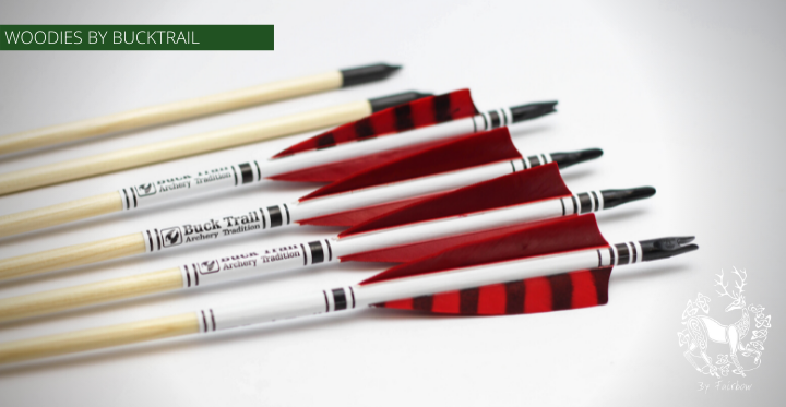 WOODEN ARROWS BY BUCKTRAIL-Arrow-Buck Trail-30-35 5/16 Red 28 inch-Fairbow