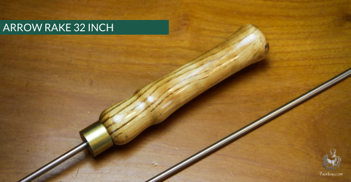 ARROW RAKE, WOOD AND STAINLESS STEEL 32 INCH-Sundries-Fairbow-Ash 14-Fairbow