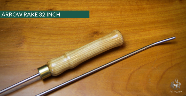 ARROW RAKE, WOOD AND STAINLESS STEEL 32 INCH-Sundries-Fairbow-Ash 18-Fairbow