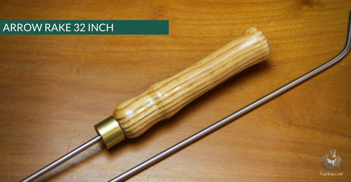 ARROW RAKE, WOOD AND STAINLESS STEEL 32 INCH-Sundries-Fairbow-Ash 5-Fairbow