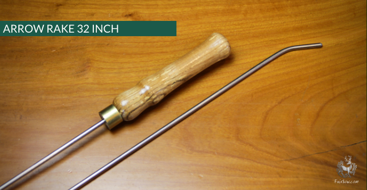 ARROW RAKE, WOOD AND STAINLESS STEEL 32 INCH-Sundries-Fairbow-Olive Ash 23-Fairbow
