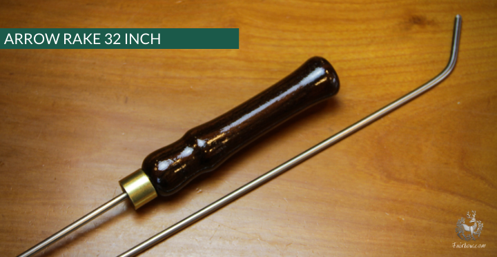 ARROW RAKE, WOOD AND STAINLESS STEEL 32 INCH-Sundries-Fairbow-Rosewood 8-Fairbow