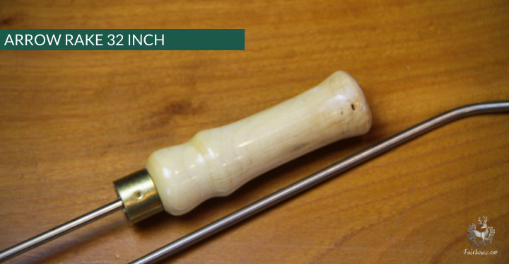 ARROW RAKE, WOOD AND STAINLESS STEEL 32 INCH-Sundries-Fairbow-Yew 9-Fairbow