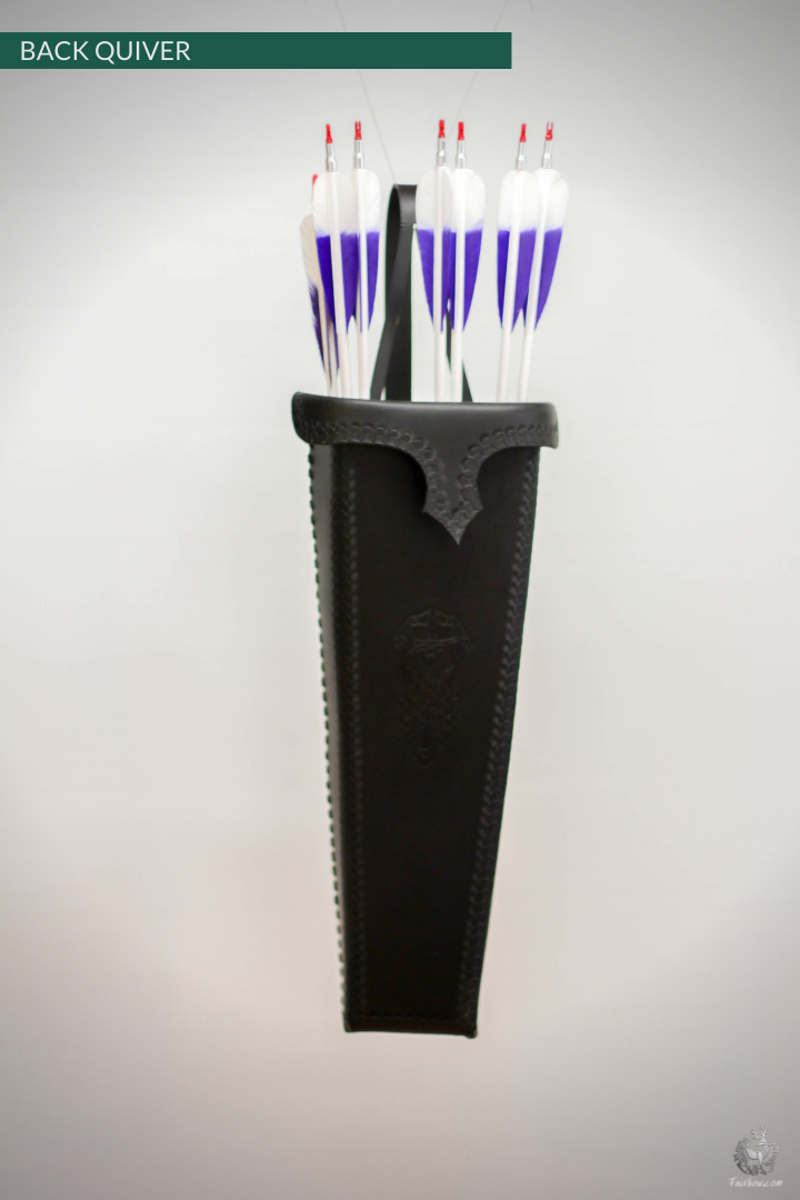 BLACK BACK QUIVER WITH STAMPED CELTIC DESIGN-Quiver-Fairbow-Fairbow