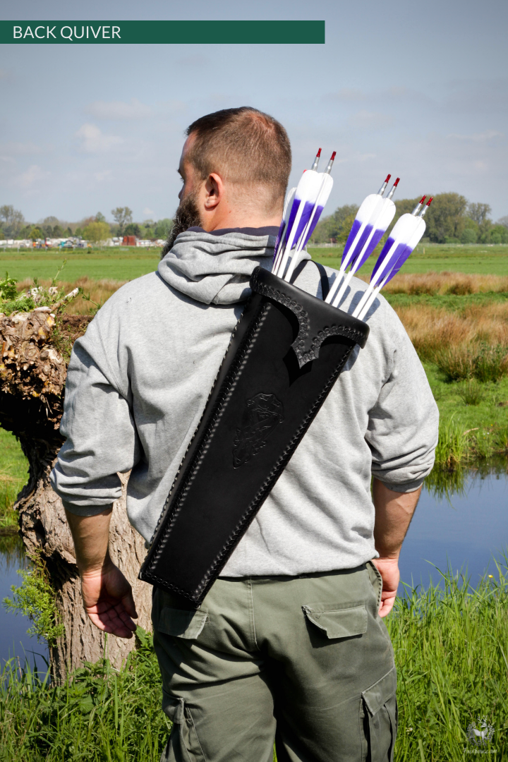 BLACK BACK QUIVER WITH STAMPED CELTIC DESIGN-Quiver-Fairbow-Fairbow