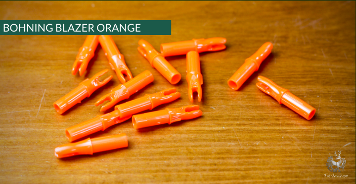 BLAZER DOUBLE LOCK NOCK MULTIPLE COLOURS AVAILABLE-Nock-bohning-Solid Orange-Fairbow