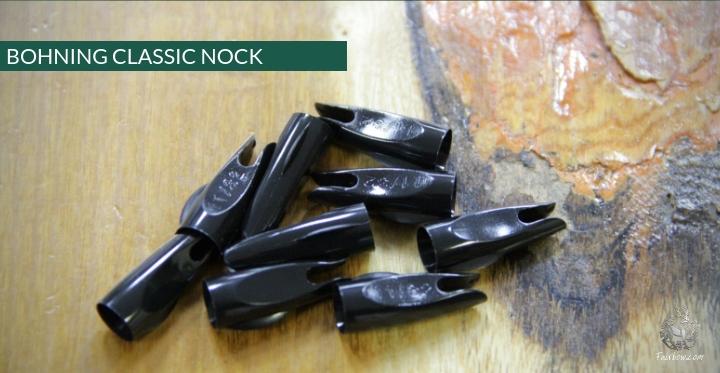 BOHNING PLASTIC NOCKS 5/16 , 11/32 MULTIPLE COLOURS AVAILABLE-Nock-Bohning-Black-5/16-Fairbow