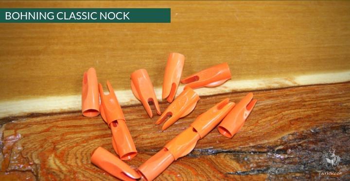 BOHNING PLASTIC NOCKS 5/16 , 11/32 MULTIPLE COLOURS AVAILABLE-Nock-Bohning-Black-5/16-Fairbow