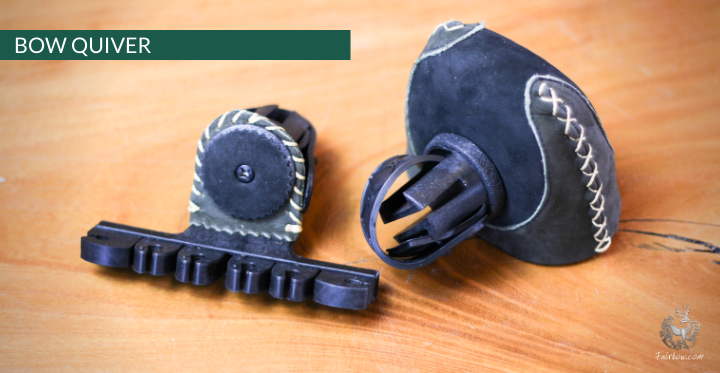 BOWQUIVER SET, LEATHER. FITS ALL BOWS, ADJUSTABLE WITH STRAP-Quiver-Fairbow-Fairbow