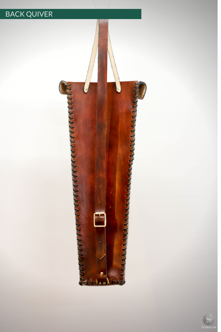 BROWN BACK QUIVER WITH STAMPED CELTIC DESIGN-Quiver-Fairbow-Fairbow
