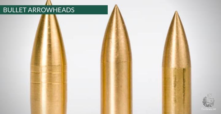 BULLET BRASS SCREW ON TAPER / CONIC 5/16 ARROWHEAD-arrow point-Fairbow-70 grain-Fairbow