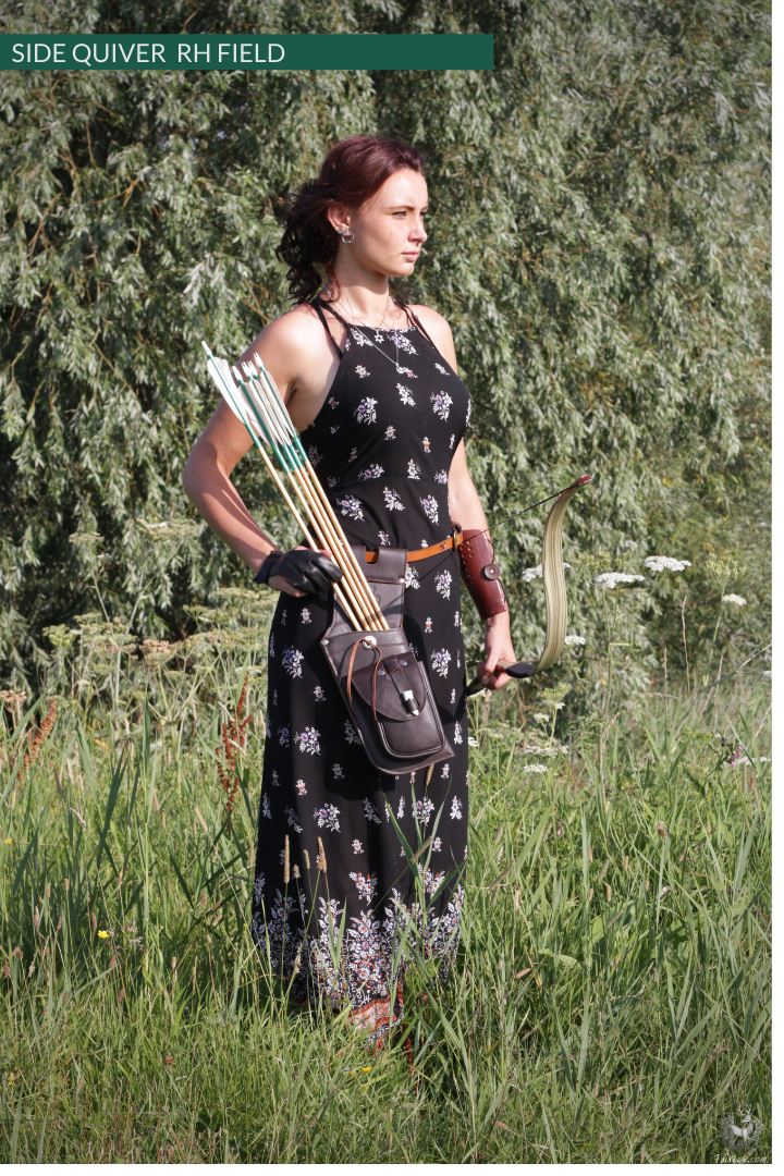 DARK BROWN / BLACK SIDE / HIP QUIVER-Quiver-Fairbow-Left handed-Brown-Fairbow