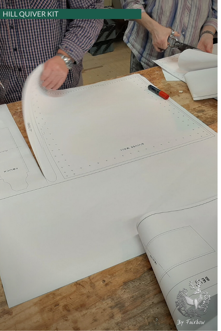 DIY KIT MAKE YOUR OWN HILL STYLE BACK QUIVER-Quiver-Fairbow-NO Leather, JUST the templates/ prints-Fairbow