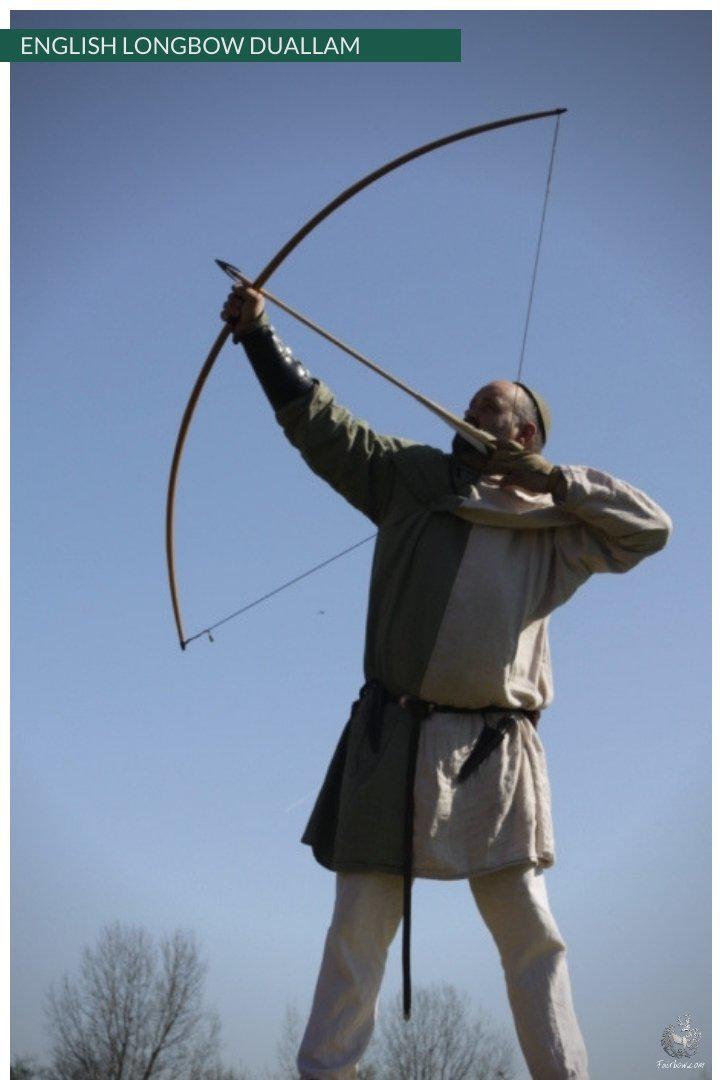 ENGLISH LONGBOW DUALLAM, GREENHEART HICKORY/BAMBOO SUPERIOR CUSTOM-English Longbow-Fairbow-Fairbow