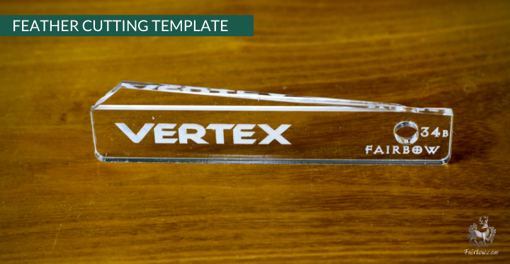 FEATHER CUTTING TEMPLATE PRE-GLUE (1-40)-Tool-Fairbow-Left wing-Vertex np. 34b-Fairbow