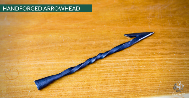 FIRE ARROWHEAD HOOKED, ARROW HAND FORGED 11/32, 3/8, 1/2-arrow point-Fairbow-11/32-Fairbow