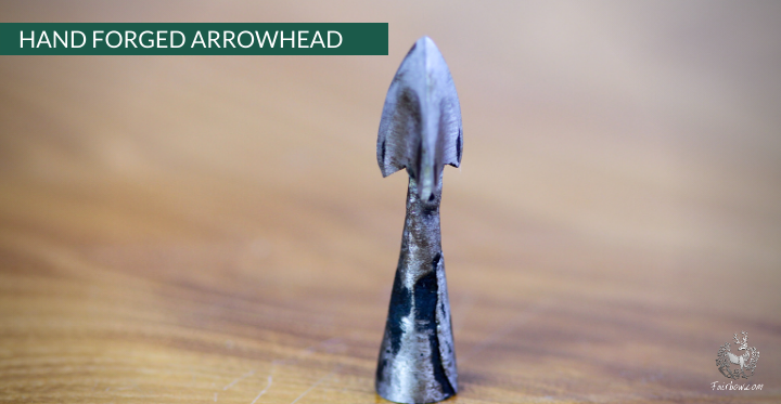 HAND FORGED 3/8 TRIANGULAR HUNTING BODKIN-arrow point-Fairbow-Fairbow