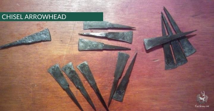 HAND FORGED REPLICA 'CHISEL' ARROWHEAD-arrow point-Fairbow-Fairbow